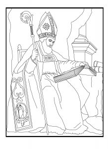 Free Coloring Page ~ Saint Isidore of Seville – Oxrose Press
